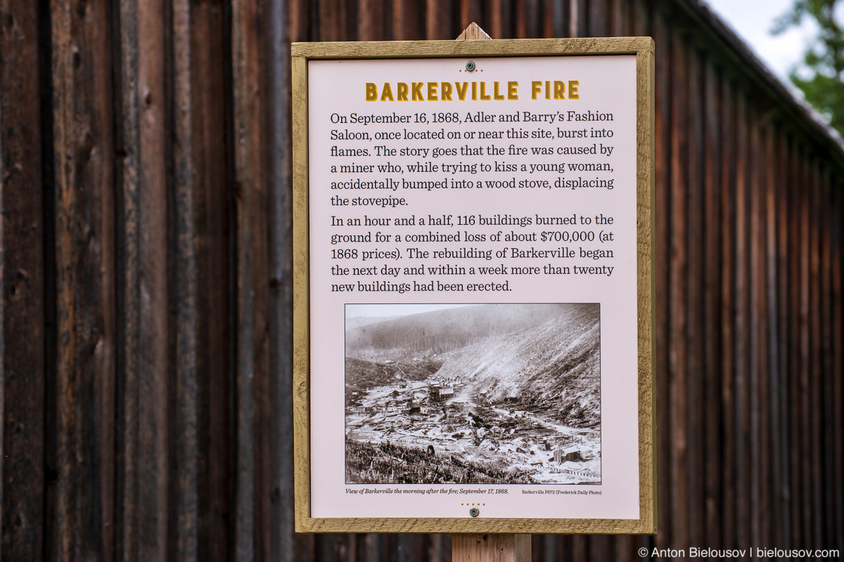 Barkerville fire