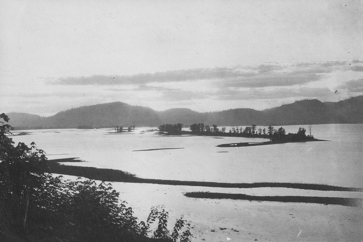 Sumas Lake in flood - from Vedder Mountain Road