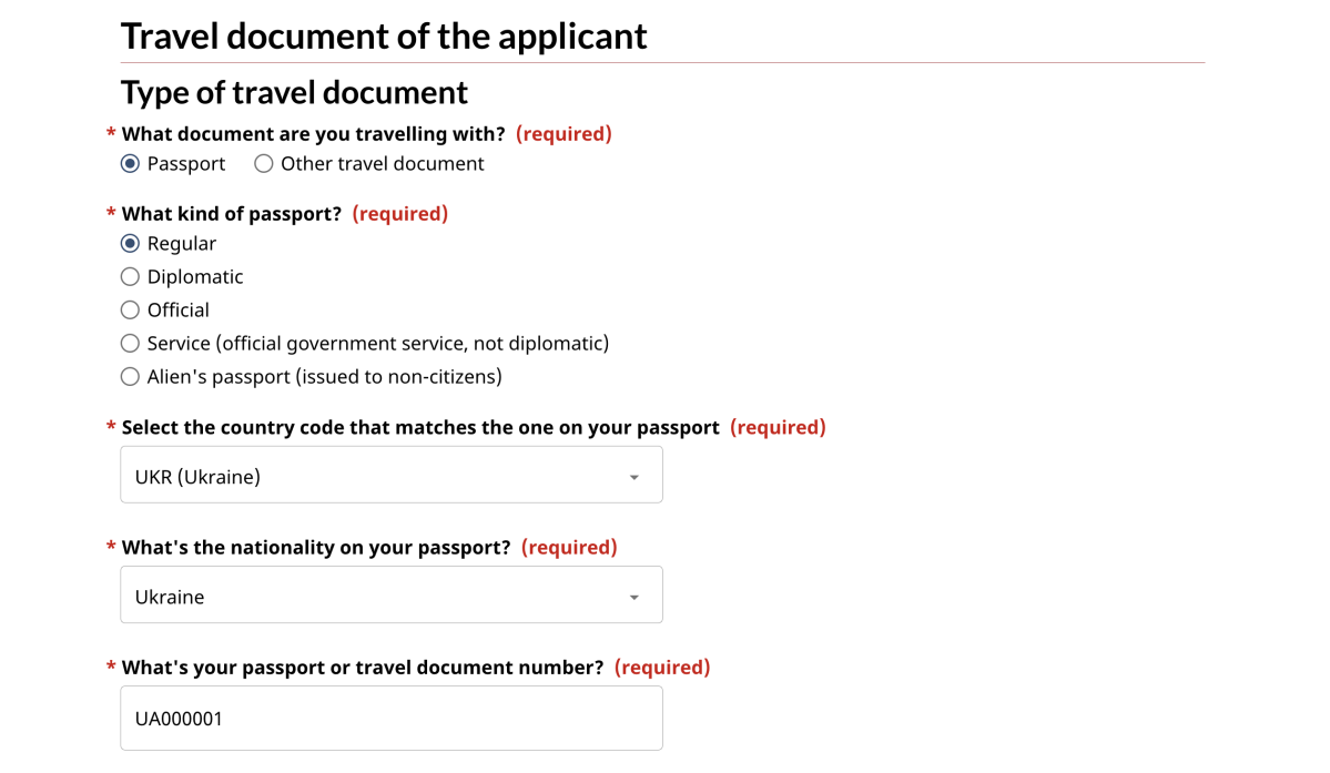 CUAET Travel Document Info IRRC Portal