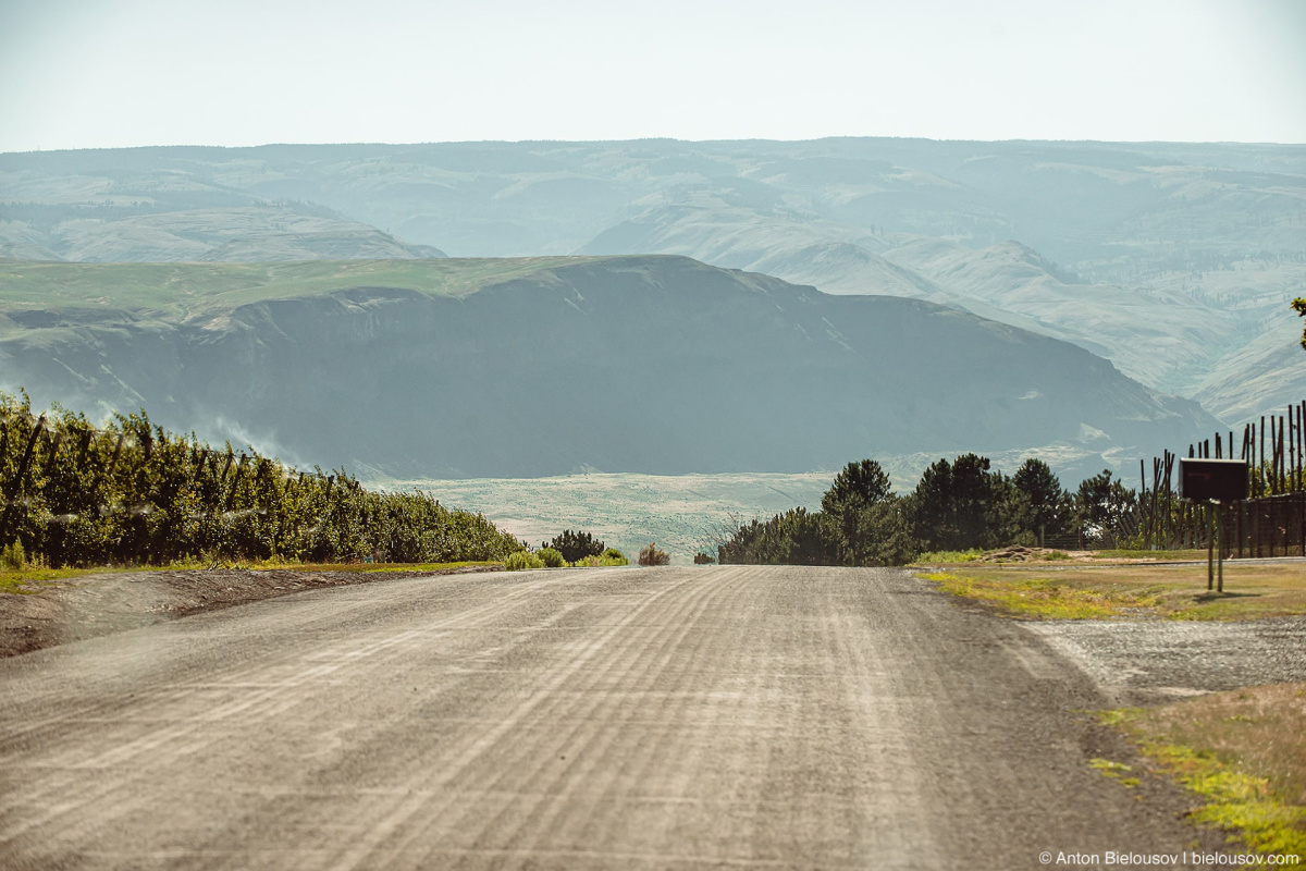 Groomed gravel road