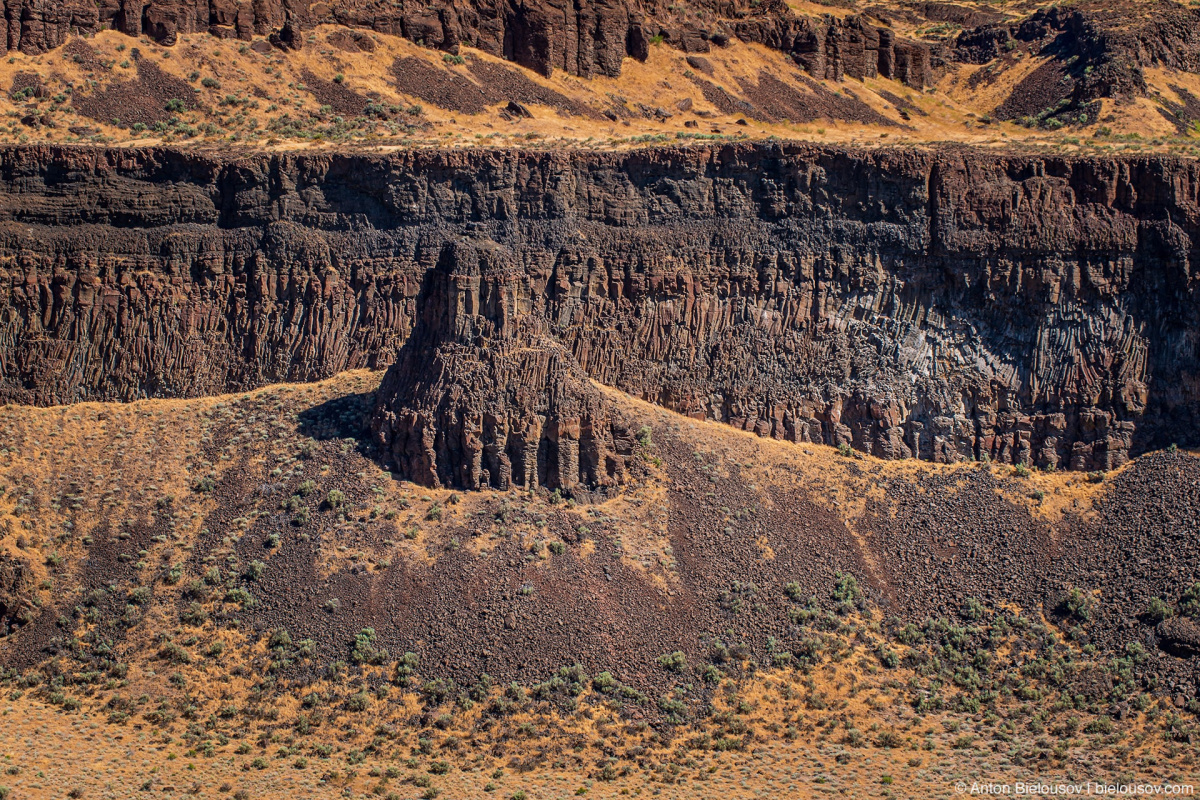 French Coulee basalt column layers