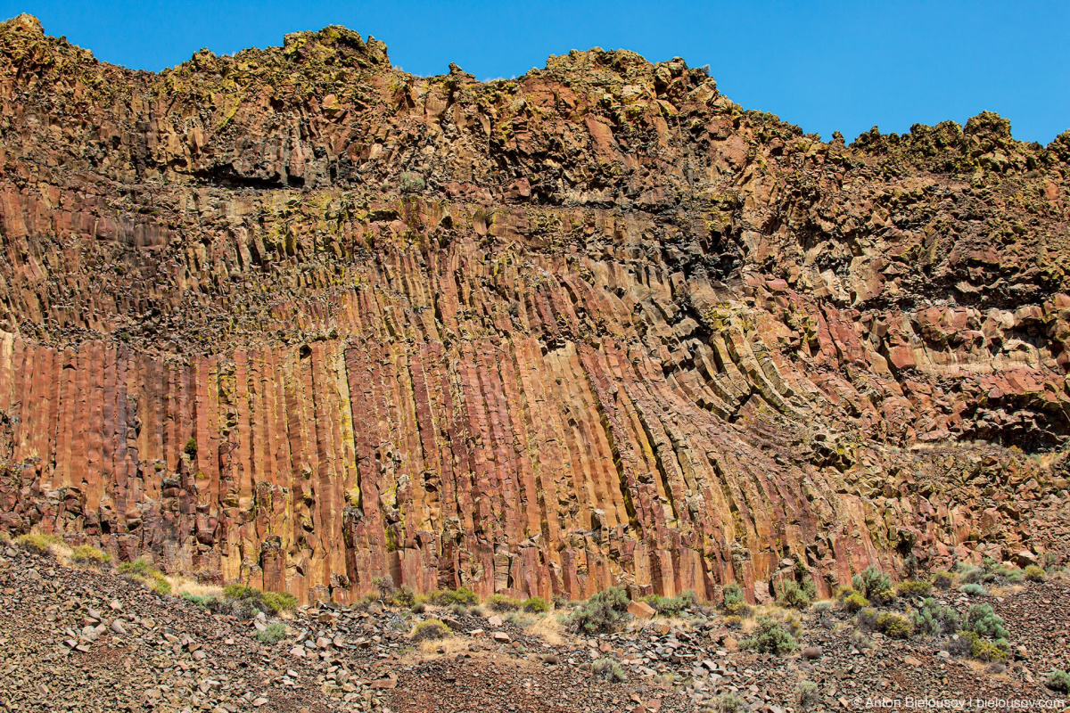 Moses Coulee basalt columns