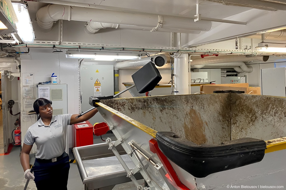 Celebrity Eclipse garbage room incinerator