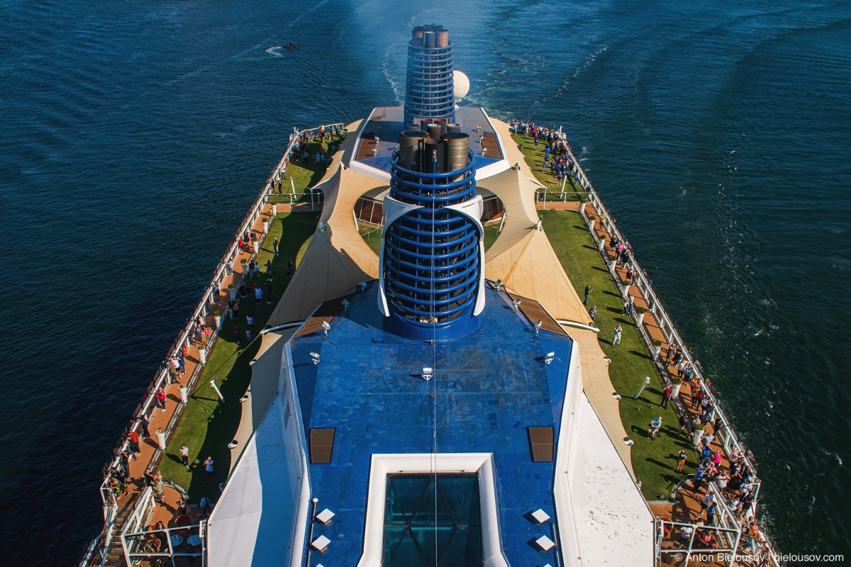 Celebrity Eclipse lawn deck (Vancouver, BC)