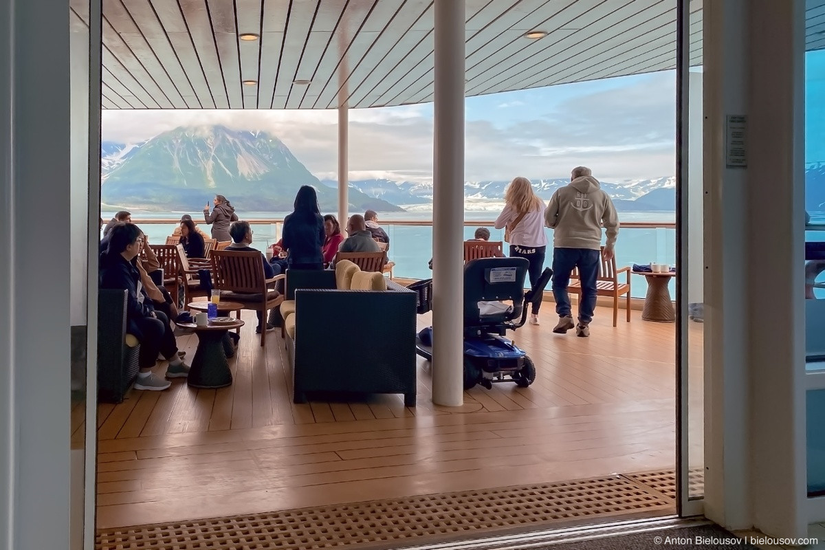 Celebrity Eclipse Oceanside Café patio (Hubbard Glacier)