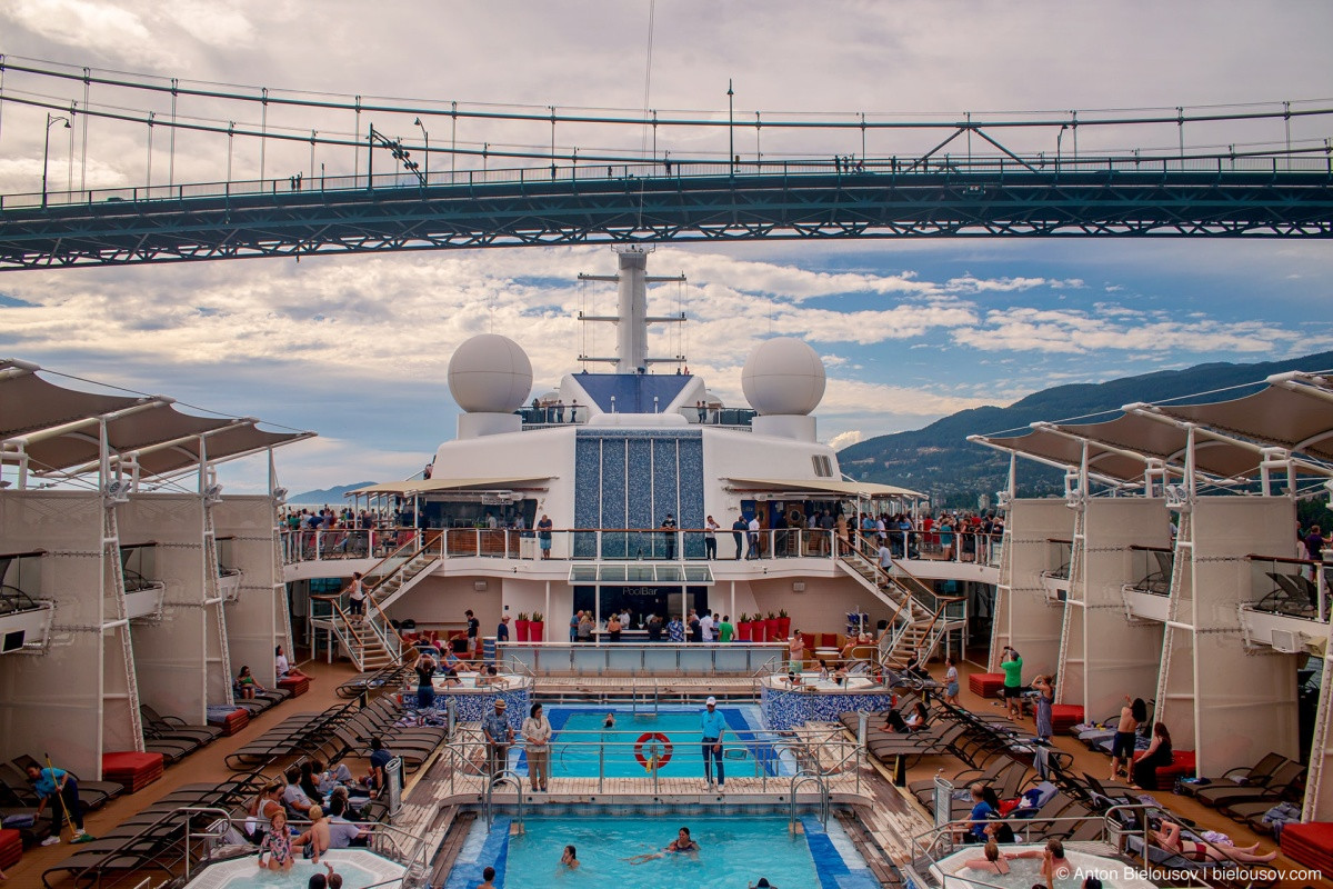 Celebrity Eclipse under the Lions Gate Bridge (Vancouver, BC)