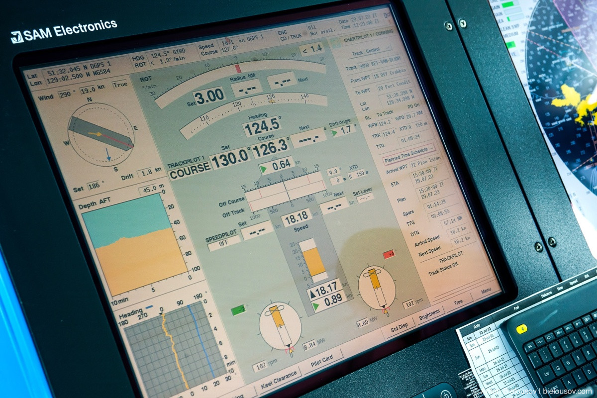 Celebrity Eclipse cruise liner bridge dashboard