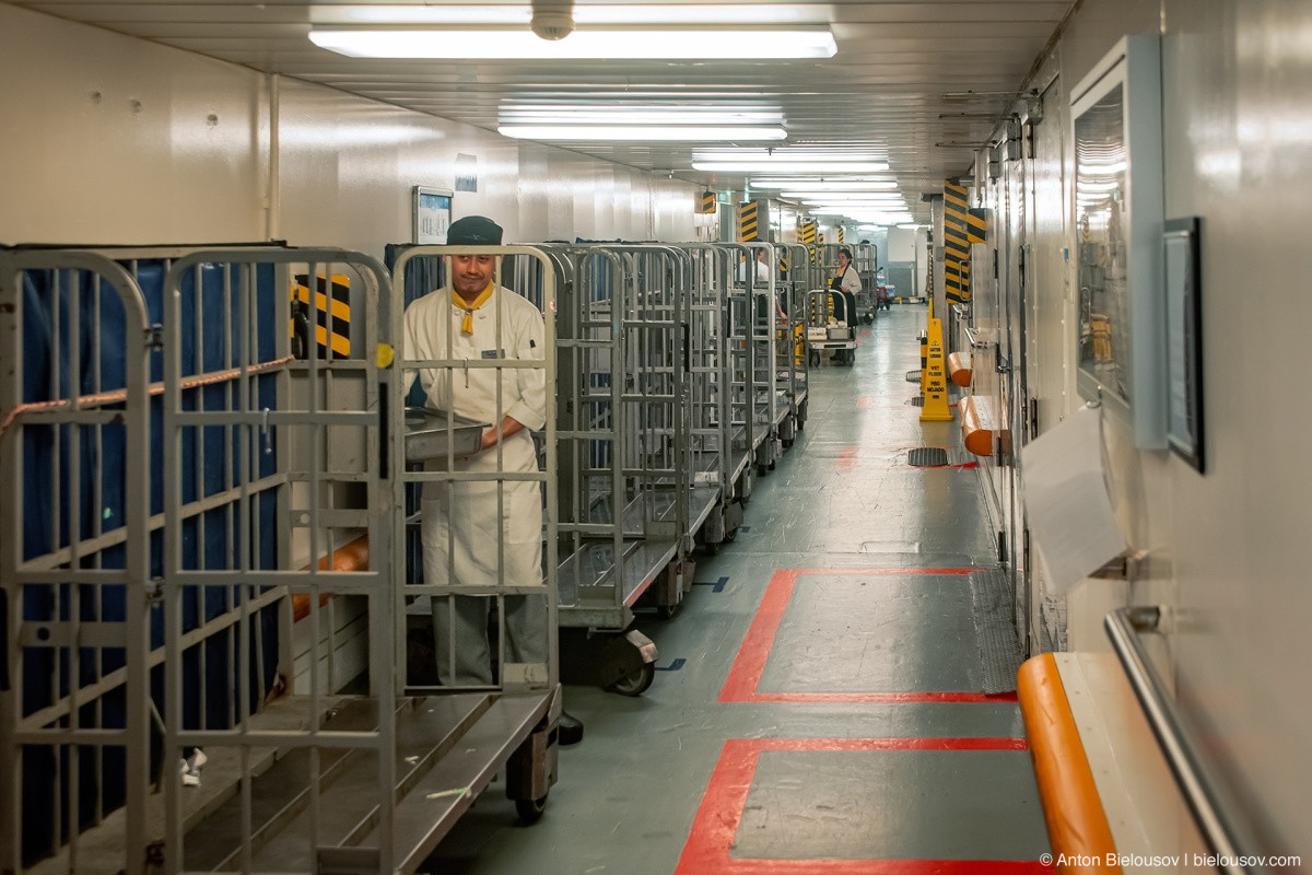 Celebrity Eclipse crew deck service corridor