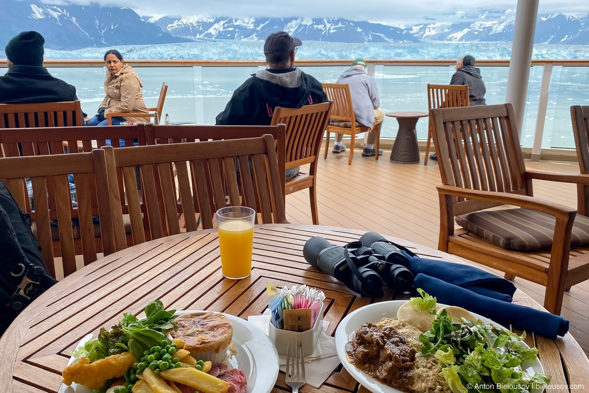 Celebrity Eclipse Oceanside Café patio (Hubbard Glacier)