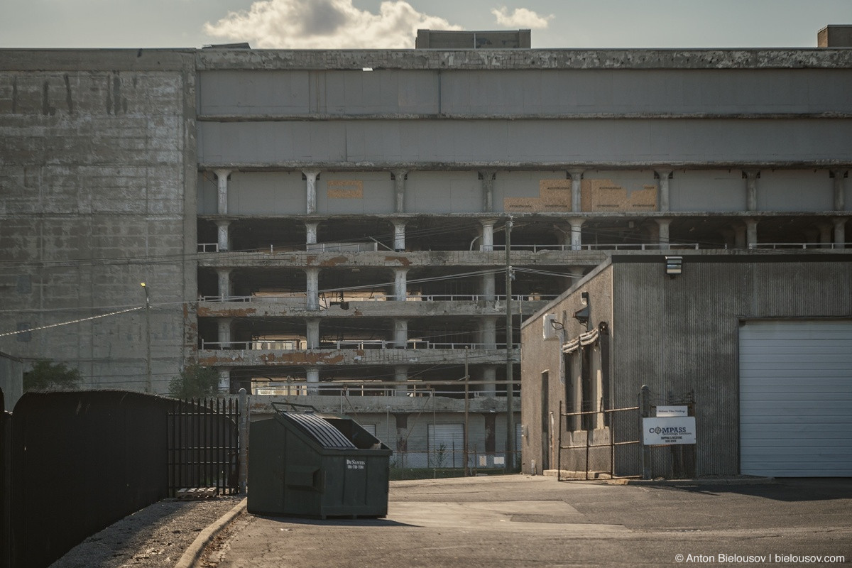 Abandoned parking building, Detroit, MI