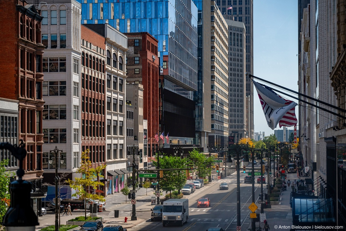 Woodward Ave., Detroit downtown